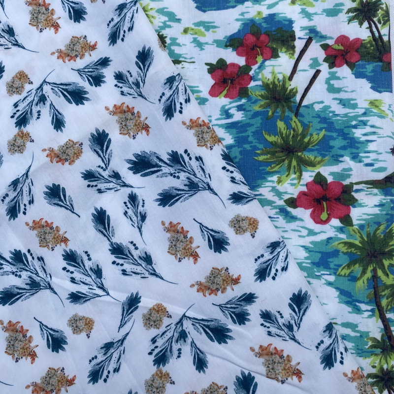 涤棉印花布TC13372府绸料家纺衬衫面料宠物服饰梭织