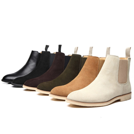 Pointed Chelsea Boots Men's Martin Boots British Style Leather Boots Cross Border Extra Large Size Spot Wholesale