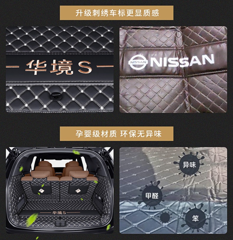 Suitable for Wuling Hongguang S trunk mat, full coverage, thickened, odorless protective mat, Wuling Hongguang S car trunk mat