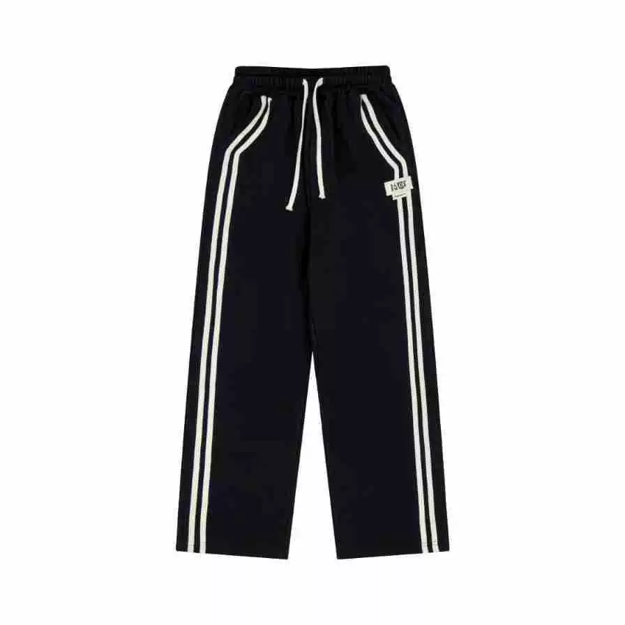 Спортивные штаны oversize для отдыха с вышивкой, эластичный пояс, чёрные, размеры S–XL