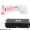 Extra small light pink smooth silicone + white long pink tail