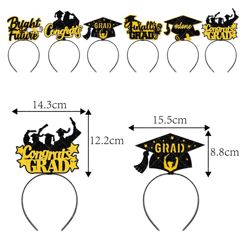 Europa y América nueva graduación ceremonia decoración diadema escuela graduación temporada fiesta decoración foto accesorios diadema accesorios para el cabello