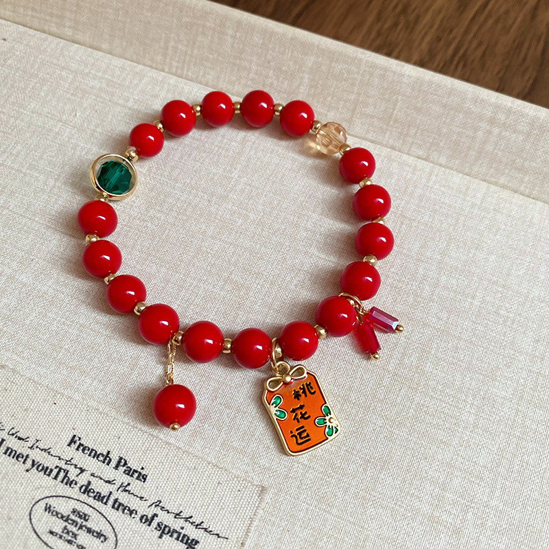 Nuevo estilo chino Lucky Nafu Año de nacimiento Pulsera de hilo rojo Moda Pulsera de todo fósforo Pulsera de temperamento de lujo ligero de nicho