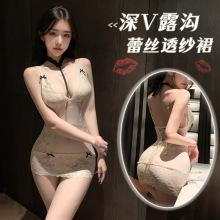 霏慕高阶尤物蕾丝透视诱惑包臀睡裙6108情趣内衣性感纯欲 20/包
