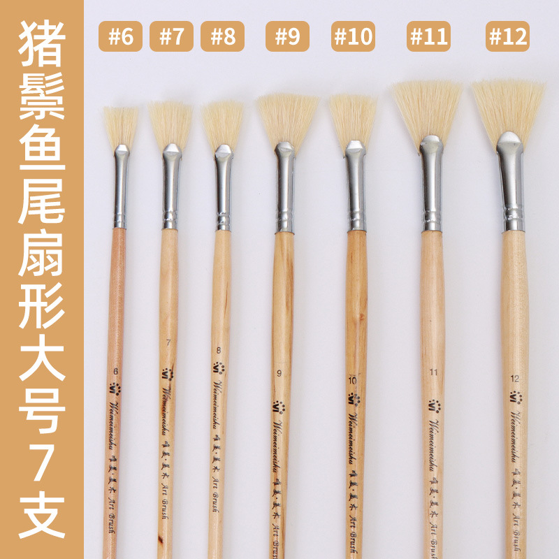 Huiyoumei Pincel Pintura al óleo Acrílico Gouache Pigmento de acuarela Lobo Hao Pincel de lana Tratamiento preferencial Pincel Montmart