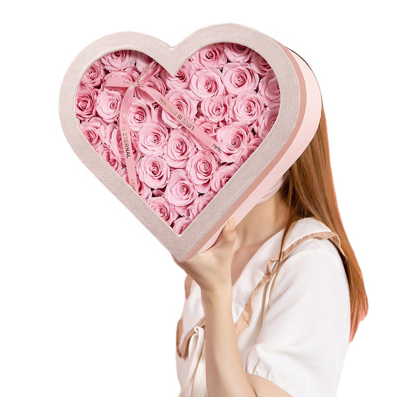 Qixi caja de regalo Sueño cielo estrellado caja de amor Día de San Valentín conjunto dos caja de flores frescas caja vacía Rosa caja de embalaje creativa