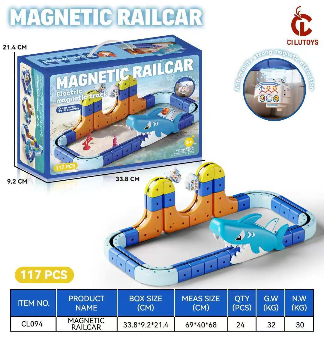 [Cualificado transfronterizo] tren magnético variable puzzle anti-gravedad atracción magnética juguete ferroviario de suspensión de tren