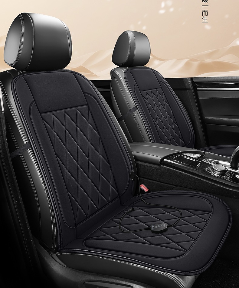 Car heated seat cushion, winter electric heating 12V seat pad, winter single-seat and dual-seat warming pad for driver and passenger