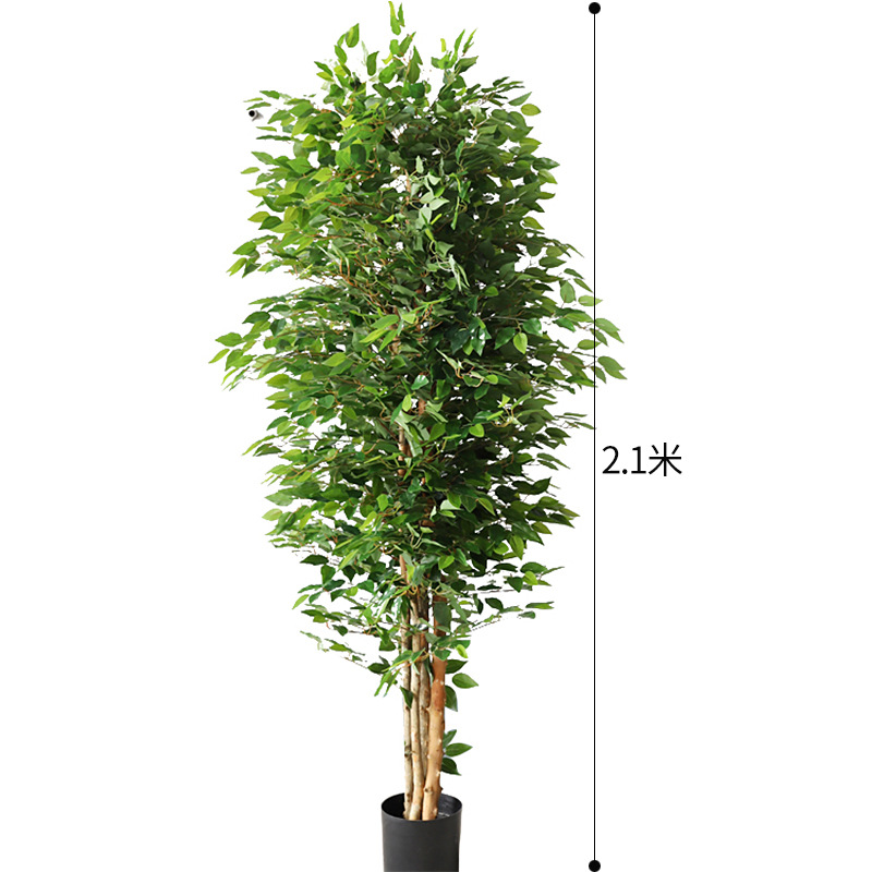 Simulación de estilo europeo de decoración de paisajismo de plantas Simulación de girasol de cola suelta interior y exterior árbol falso planta verde decoración de adorno en maceta