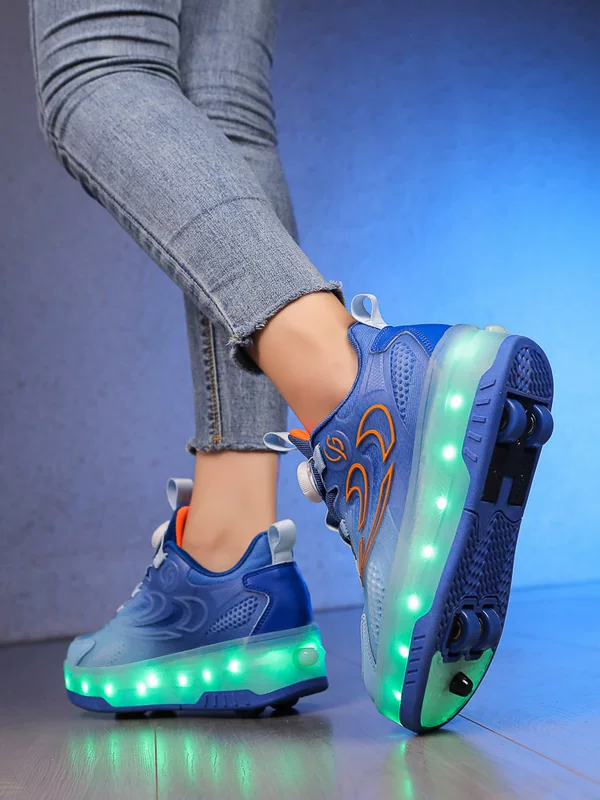 斯耐龙 Shoes on four wheels, детские двуколёсные коньки для мужчин и женщин, для пожилых, для учеников начальной школы, (Cross-border trading), для начинающих