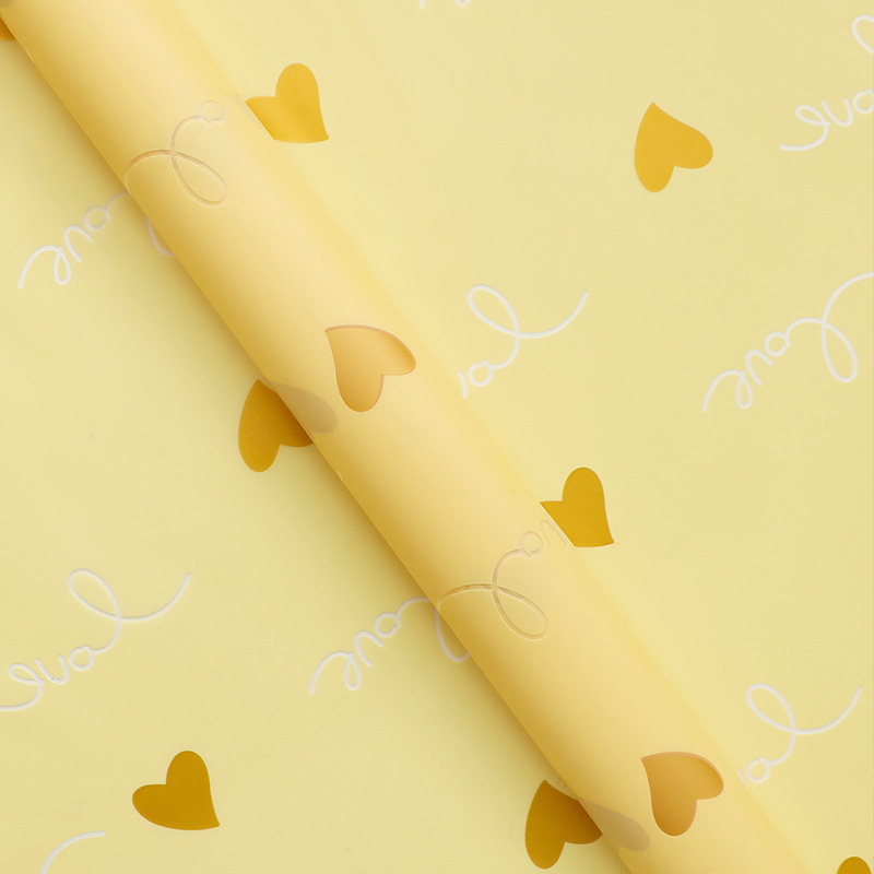 Papel de Envolver Rosa Estilo Coreano Plástico BOPP Impermeable para Ramo de Flores