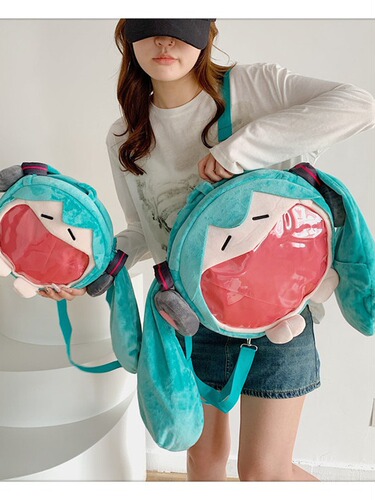 Cross-border wholesale women's plush Hatsune tote bag with crossbody strap, tutoring-style bag, and adorable Cinnamoroll-inspired Instagram-worthy hand-carrying backpack