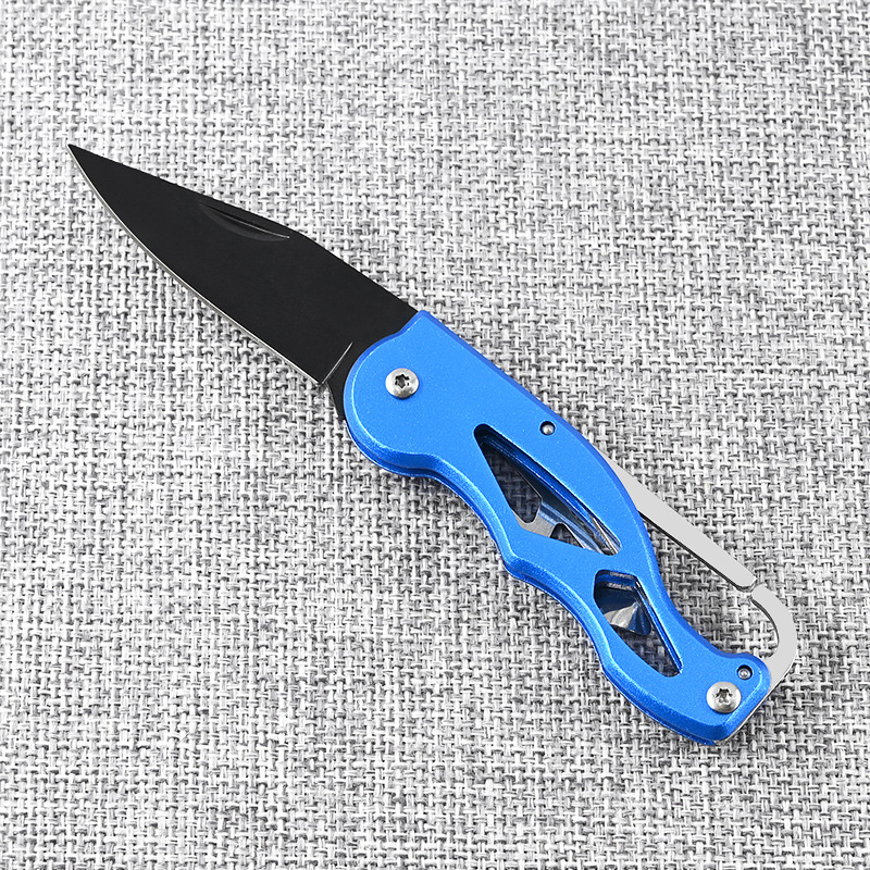 파란색 손잡이 검은색 칼날