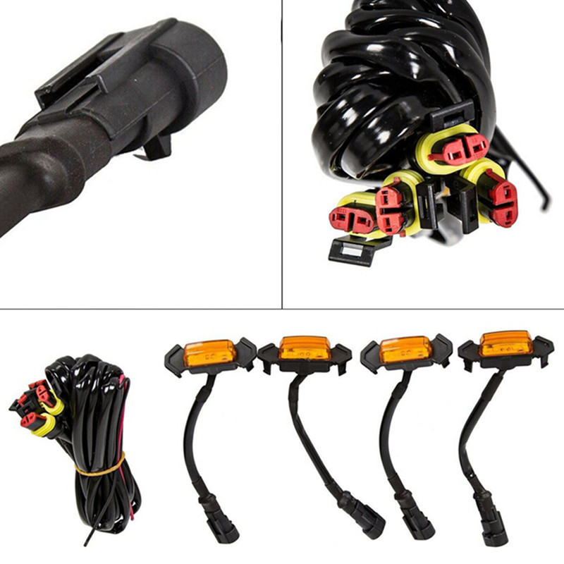 Foreign trade car LED lights show wide light tower Kuma modified net small yellow lighthouse Kuma day light show wide light