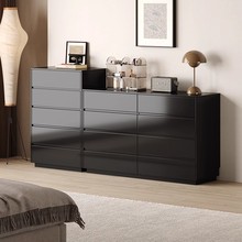 意式极简实木五斗柜八斗柜组合复古储物收纳柜现代简约床尾置物柜