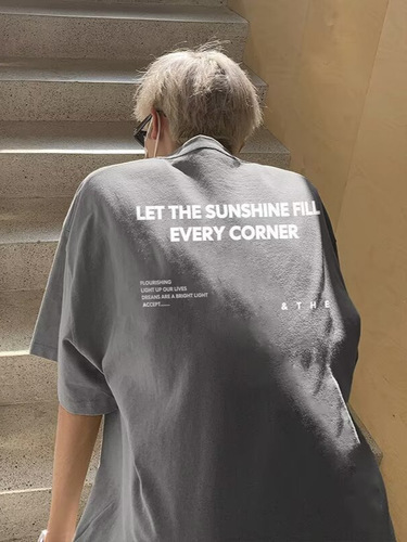 American Street Short Sleeve T-Shirt for Men 2025 Summer New Arrival Korean Style Trendy Brand Loose Casual Top for Men