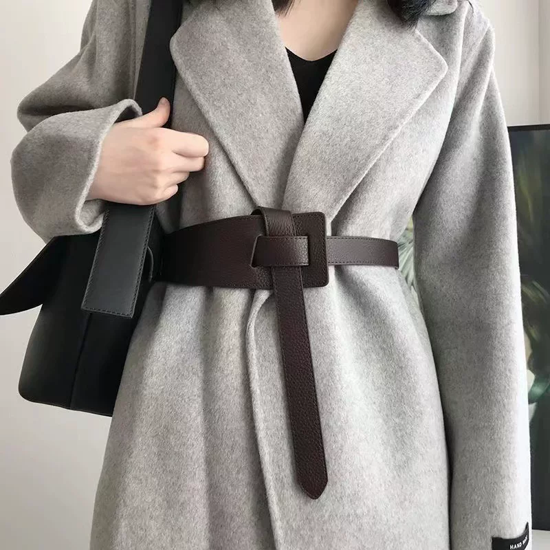 Пояс, trench coat, подтяжка, корейский стиль, простой и элегантный дизайн