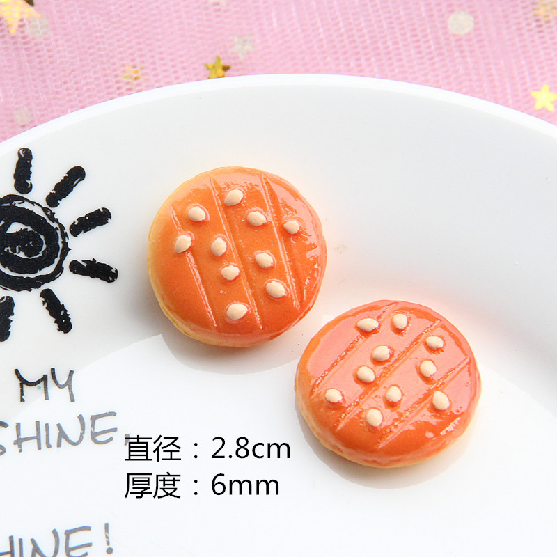 Simulación de comida y juego resina galleta pan DIY teléfono móvil shell joyería play house accesorios juguete