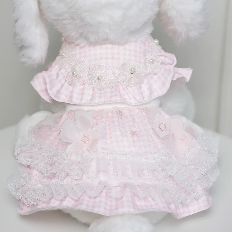 Платье принцессы горничной, милое кружевное многослойное кружевное платье с рюшами, весенне-летняя одежда для домашних животных, одежда для маленьких кошек и собак