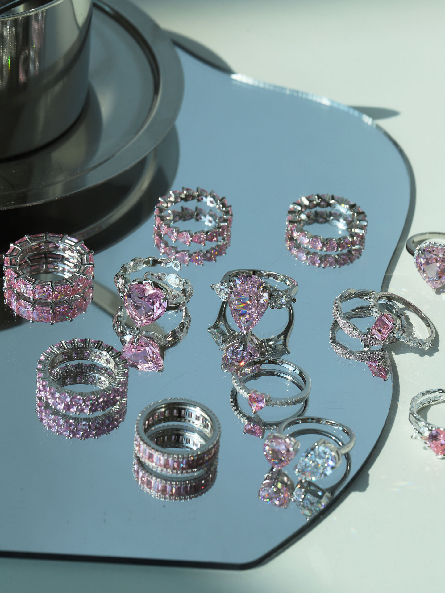 Women'S Gender 925 Sterling Silver Zircon Geometric Rings