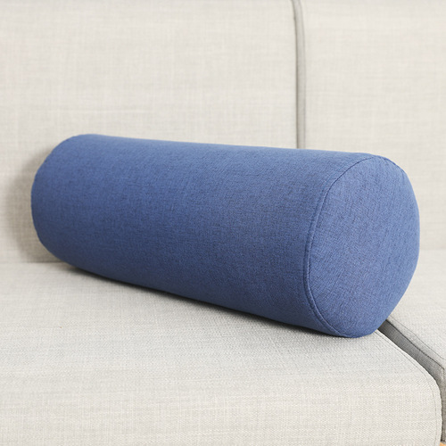 5YA1 sofa headrest, waist pillow, round pillow, long waist-protecting sponge cushion, elevated living room solid color pillow, sofa cushion