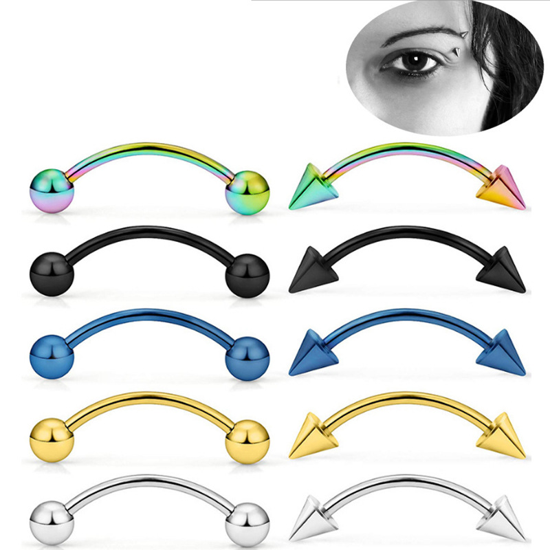 Fashion Geometric Stainless Steel Plating Eyebrow Nails display picture 1