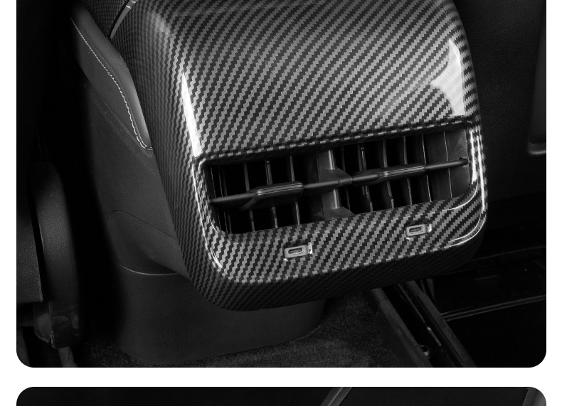 Tesla Model 3/Y Armrest Box Cover Carbon Fiber Pattern Protective Cover Center Console Interior Accessories 2022 Old Model