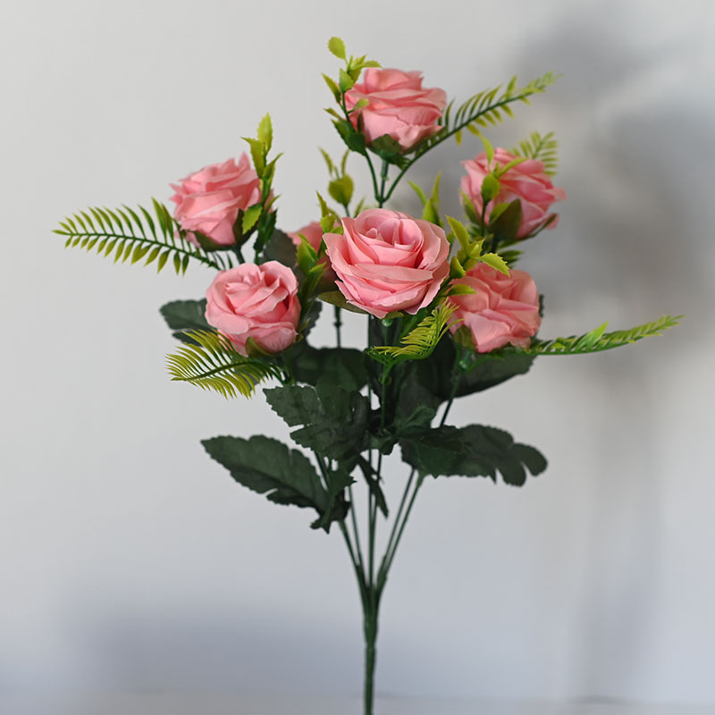 Imitación de pantalla rosa al por mayor Qixia regalos de jardín de Monet de alta calidad en el hogar decoración de flores de imitación