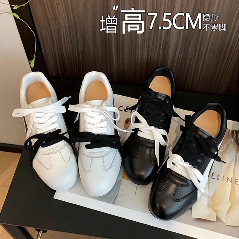 厚底内增高拼色德训鞋女2025年新款复古百搭舒适轻便休闲阿甘鞋|undefined
