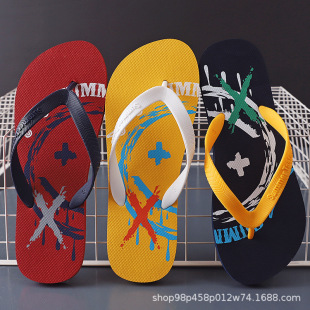 Flip-flops Men's Summer Outdoor Wear Distinctive Creative Flip-flops Men's Outdoor Fashionable Beach Sandals 2022 New Style