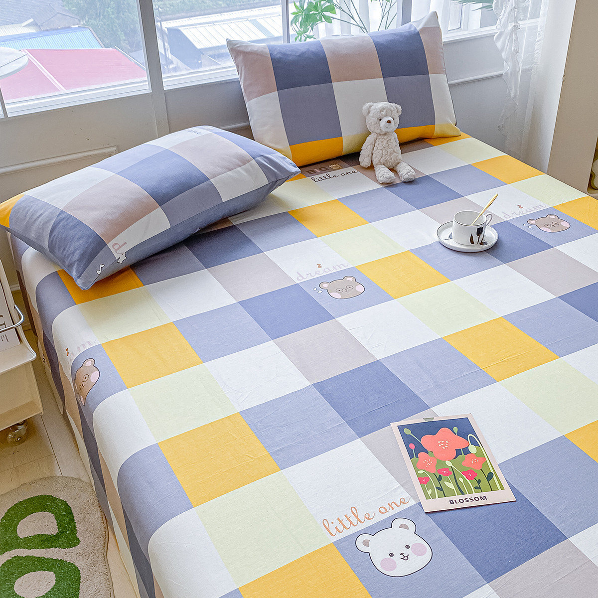 100% sábanas de algodón sábanas de algodón sábanas de primavera y otoño dormitorio de estudiantes sábanas de colchón Kang