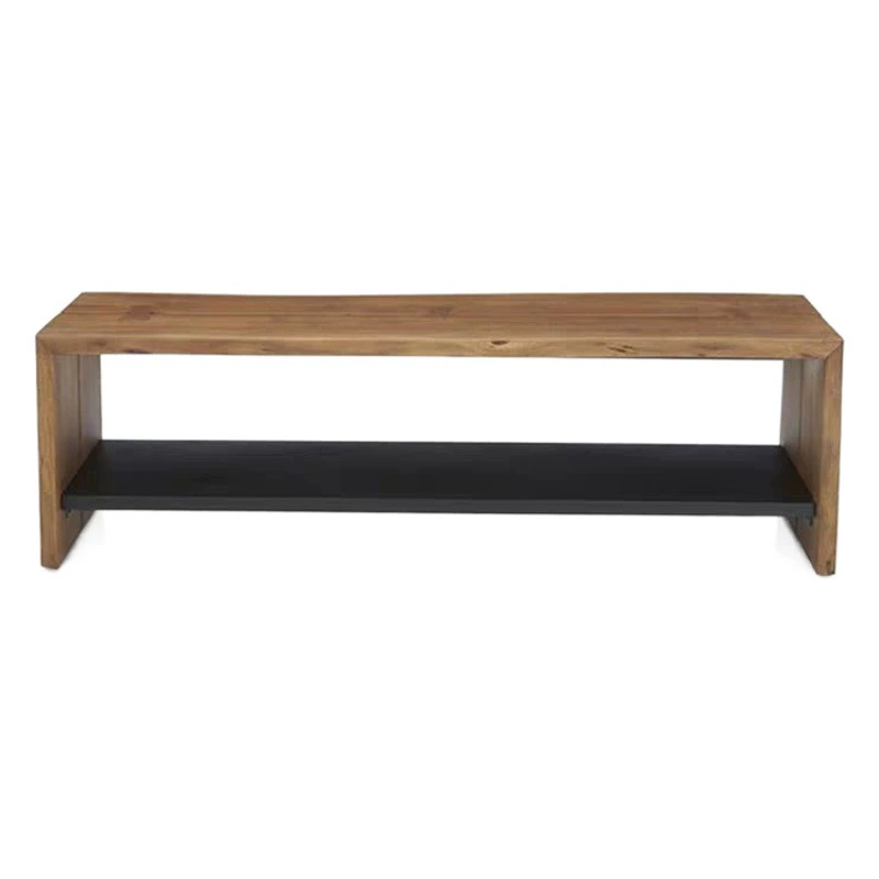 Скандинавская Бытовая ресторанная скамья, современная простая домашняя напольная длинная двухслойная полка для обуви с бесшумным табуретом из цельного дерева для смены обуви