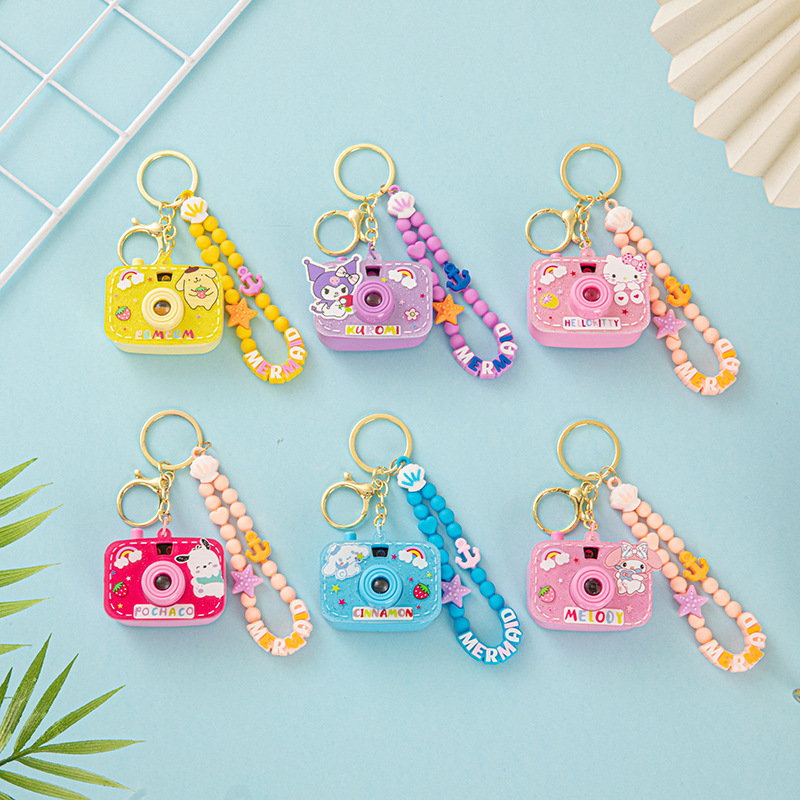 Creative Sanrio Projection Photo Bag Pendant Colorful Toy Little Girl Projection Camera Slide Keychain