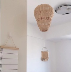 INS style handmade rattan hot air balloon children's room preschool education venue photo props photography agency home decoration