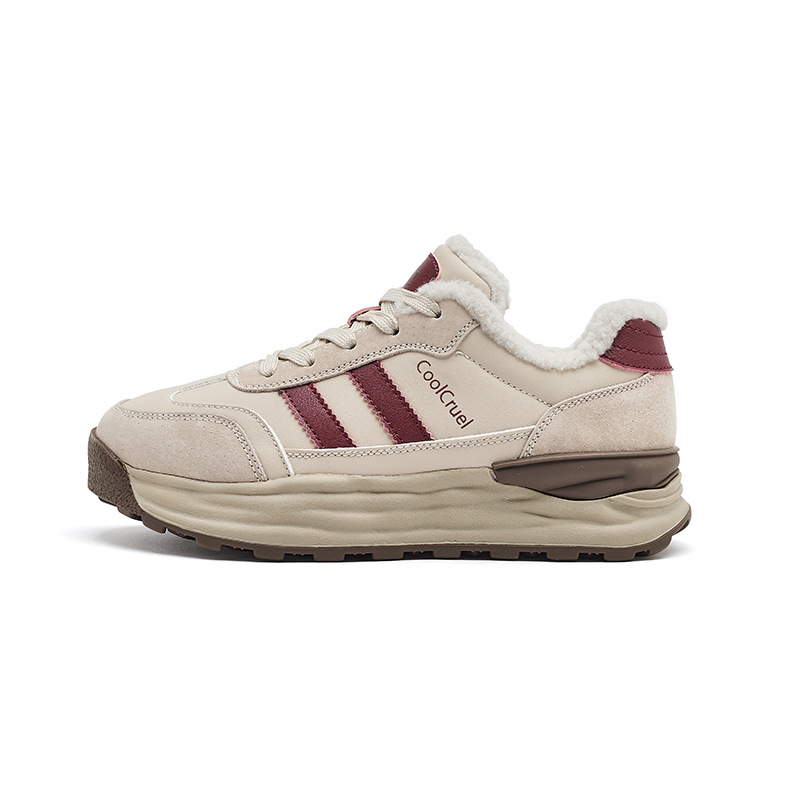 Zapatos de algodón retro retro Mirad de primavera 2026 nuevos zapatos de entrenamiento deportivos de suela gruesa