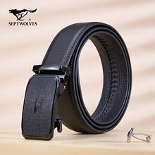 七匹狼男士皮带礼物新款真皮牛皮腰带休闲自动商务裤腰带裤带正品