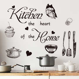 Kitchen厨房厨师箴言家庭墙贴餐厅橱柜背景装饰跨境可移除 PH3329