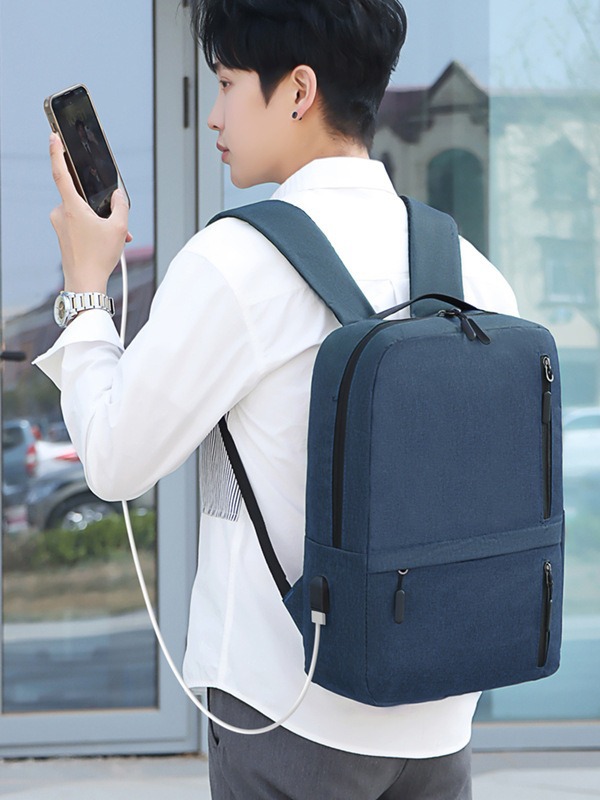 Mochila casual transfronteriza nueva mochila para hombre simple y de gran capacidad bolso escolar para estudiantes de tres piezas bolso deportivo ligero para el pecho