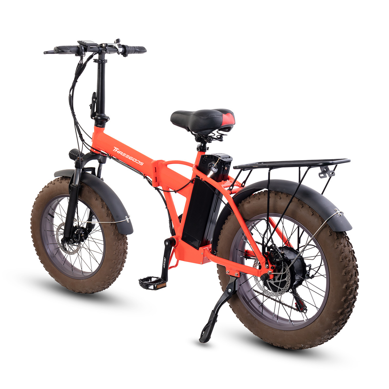 uyoyi Snow Beach Folding Electric Bicycle Lithium Battery Bike 20 inch ebike (Auto Parts and Accessories) - red
