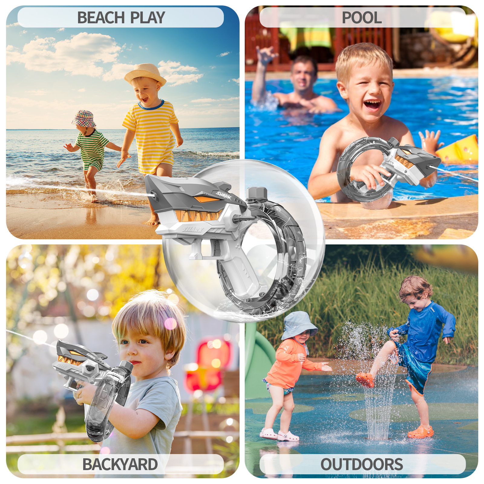 L'acqua è un prodotto transfrontaliero molto venduto, un giocattolo per bambini a forma di squalo elettrico, un distributore d'acqua completamente automatico di grande capacità_voghion.com