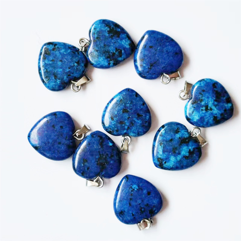 Cruz-frontera piedra natural amor colgante 20mm cristal Ágata en forma de corazón colgante melocotón corazón COLLAR COLGANTE accesorios de la joyería