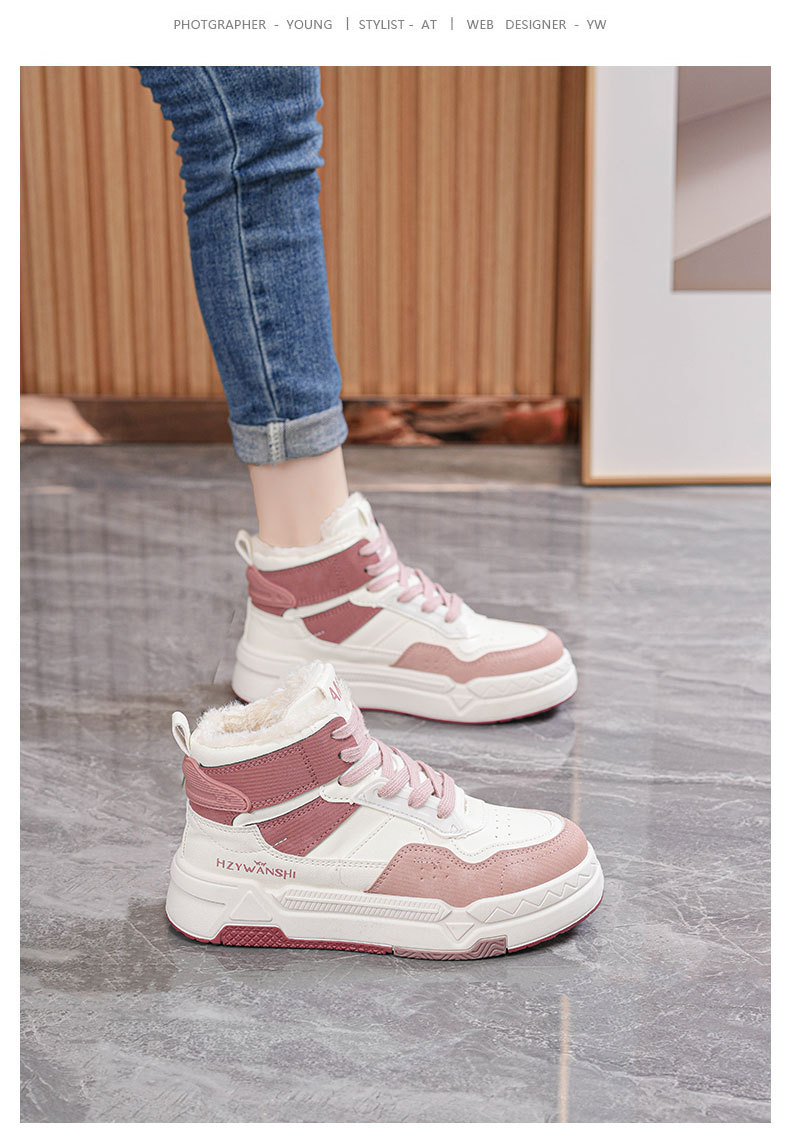 Scarpe da tavola in velluto invernale scarpe bianche scarpe calde in cotone scarpe da viaggio casual_voghion.com
