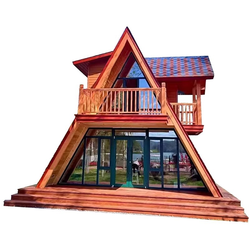 Residencias al aire libre puntos escénicos camping triangular casa de madera forestal casa de árboles montaje móvil casa de ocio casa de madera idílica