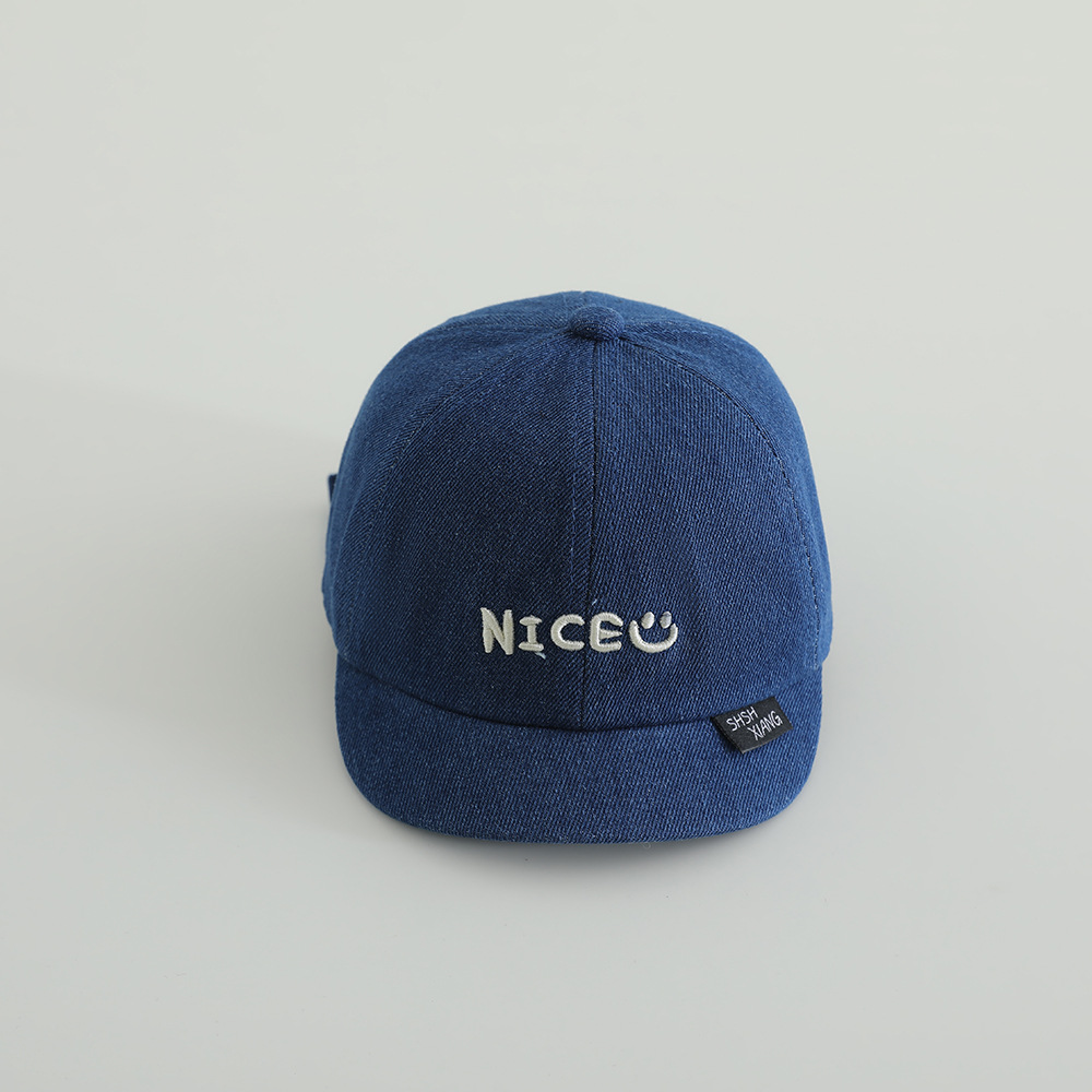 Primavera y otoño bonitos gorros de lengua de superposición gorras de béisbol de moda para niños y niñas, gorras de béisbol de mes pequeño