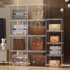 バッグ収納ボックス厚みのある透明な化粧品収納ボックス防塵バブルマットブラインドボックス収納ディスプレイキャビネット靴箱