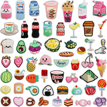 食物刺绣布贴卡通diy装扮饮料面包补丁贴包包装饰电脑绣花标蛋糕