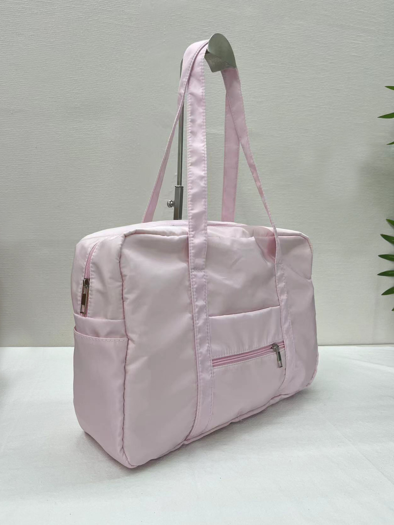 Bolso rosa Tote Bolso de viaje portátil de gran capacidad Bolso deportivo portátil Bolso de equipaje de gran valor de estilo occidental de corta distancia