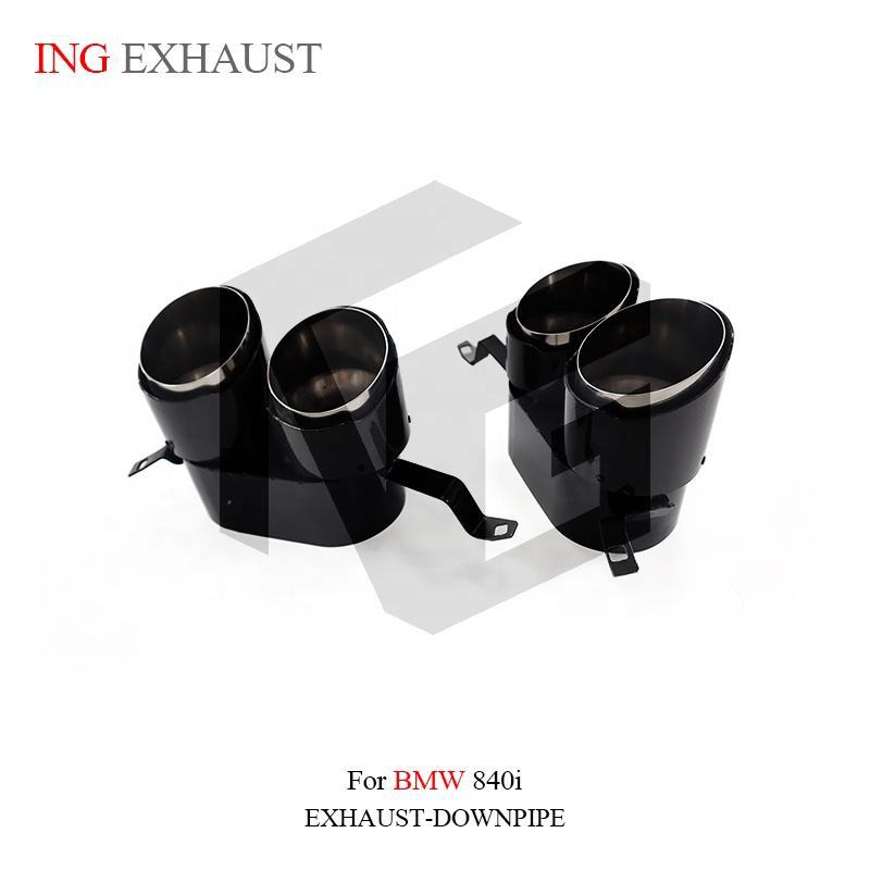 Suitable for BMW 840i dual outlet carbon fiber exhaust pipe rear bumper sports muffler tailpipe