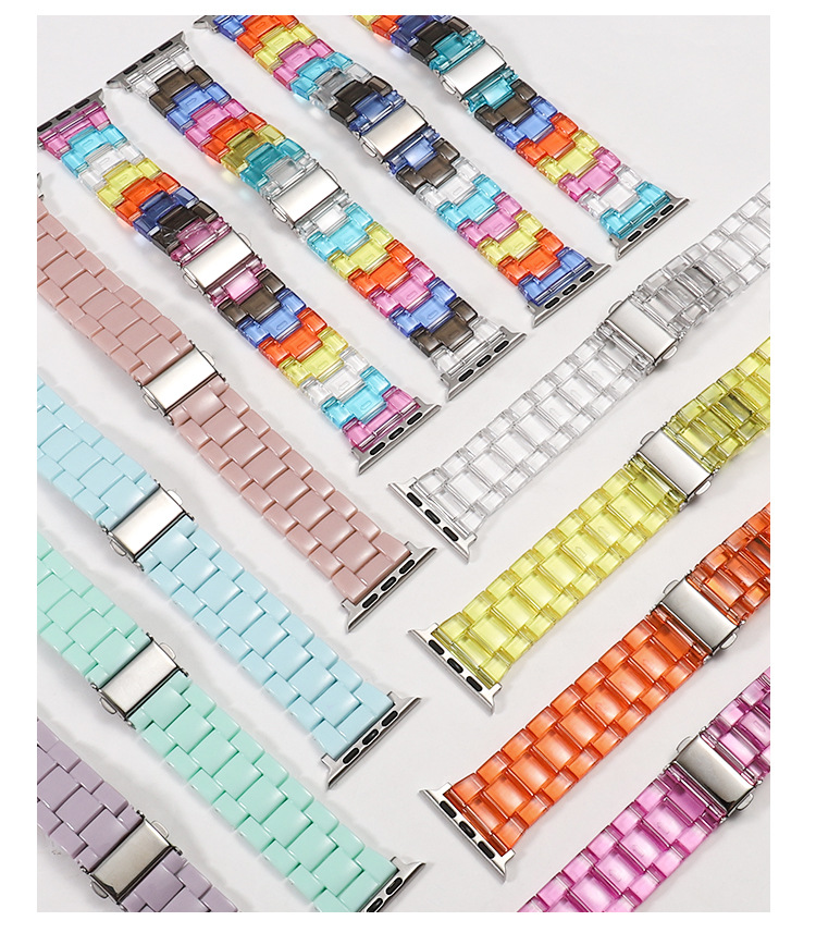 45g Weight Watch Strap Classification Arylic Material Solid Color Pattern Retro Style Retro Solid Color Watch Strap 2