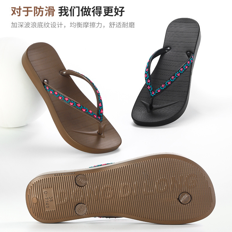 Dongdilong ビーチサンダル レディース 夏 アウター 2025 新しい厚底ビーチサンダル ビーチサンダル|undefined